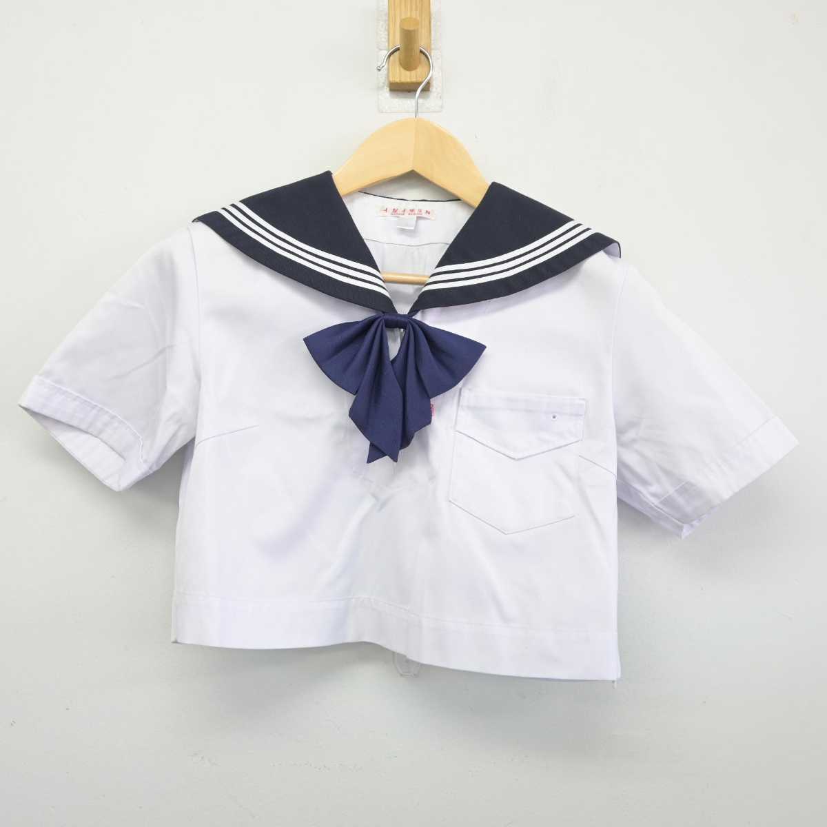 【中古】福岡県 精華女子高等学校 女子制服 3点 (セーラー服・ニット) sf045182