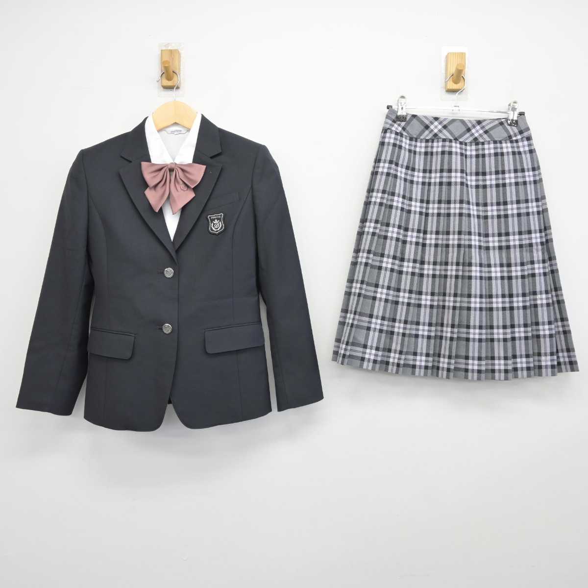 中古】愛知県 同朋高等学校 女子制服 4点 (ブレザー・シャツ・スカート