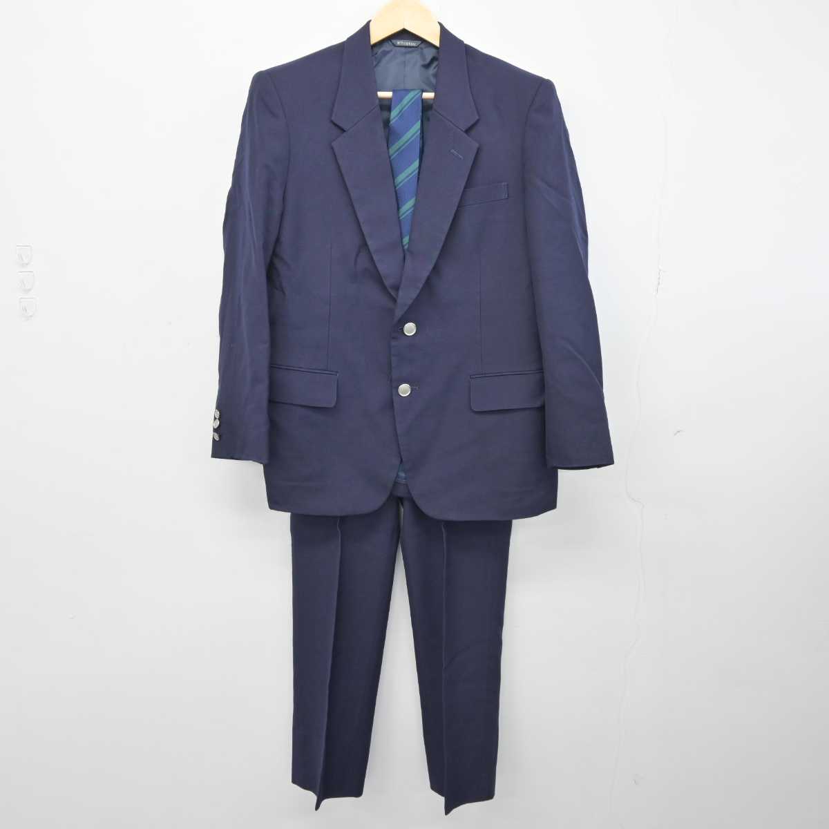 【中古】三重県 暁高等学校 男子制服 3点 (ブレザー・ズボン) sf045200