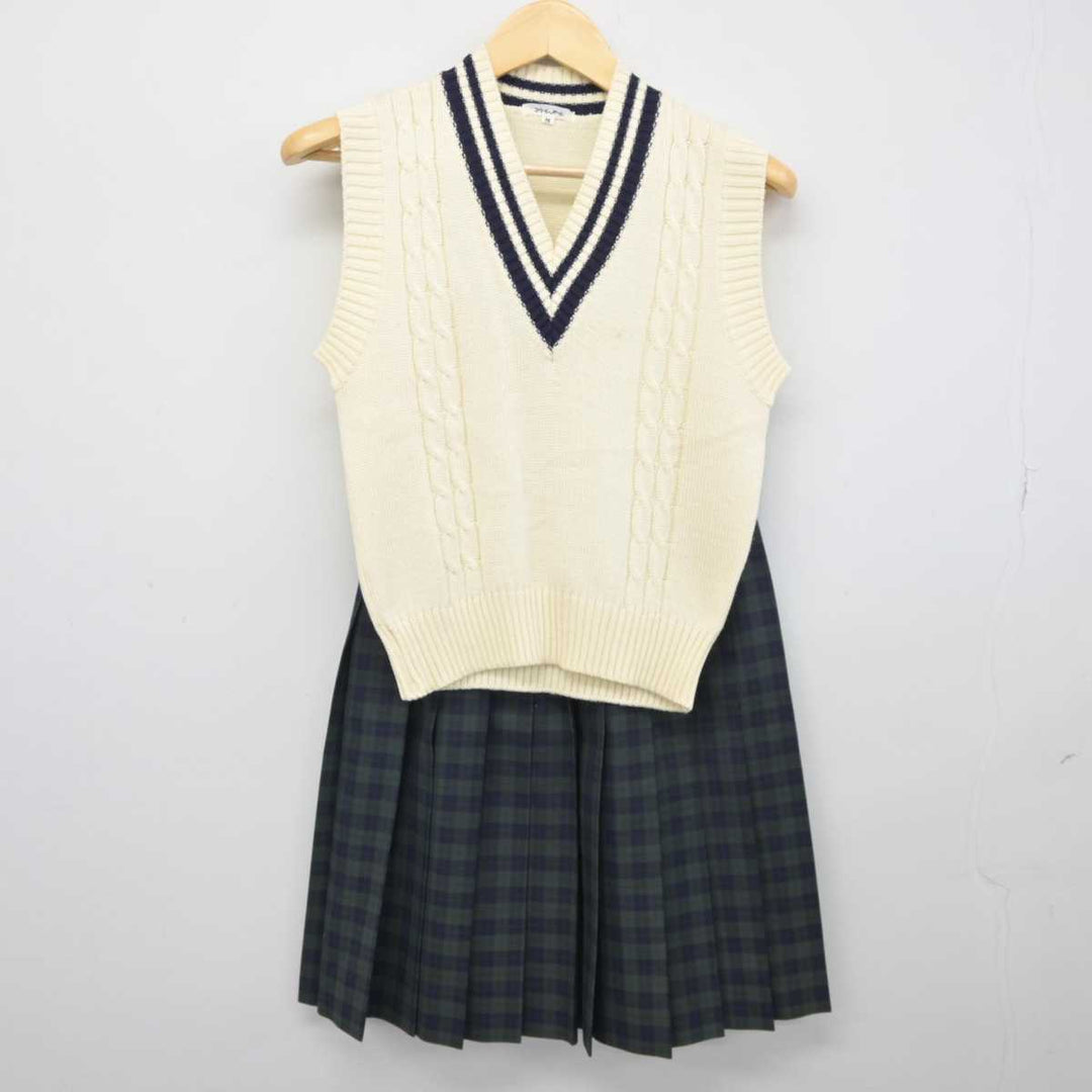 【中古】埼玉県 岩槻高等学校 女子制服 2点 (ニットベスト・スカート) sf045205 | 中古制服通販パレイド