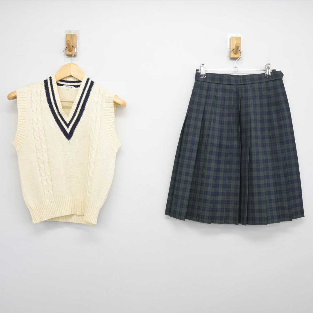 中古】埼玉県 岩槻高等学校 女子制服 2点 (ニットベスト・スカート) sf045205 | 中古制服通販パレイド