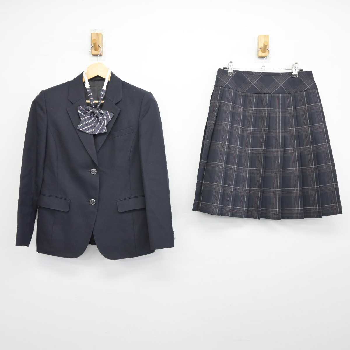 【中古】埼玉県 宮代高等学校 女子制服 3点 (ブレザー・スカート) sf045209