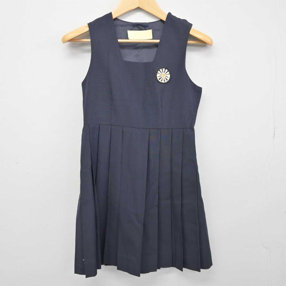 【中古】千葉県 日出学園小学校 女子制服 3点 (シャツ・ジャンパースカート) sf045226