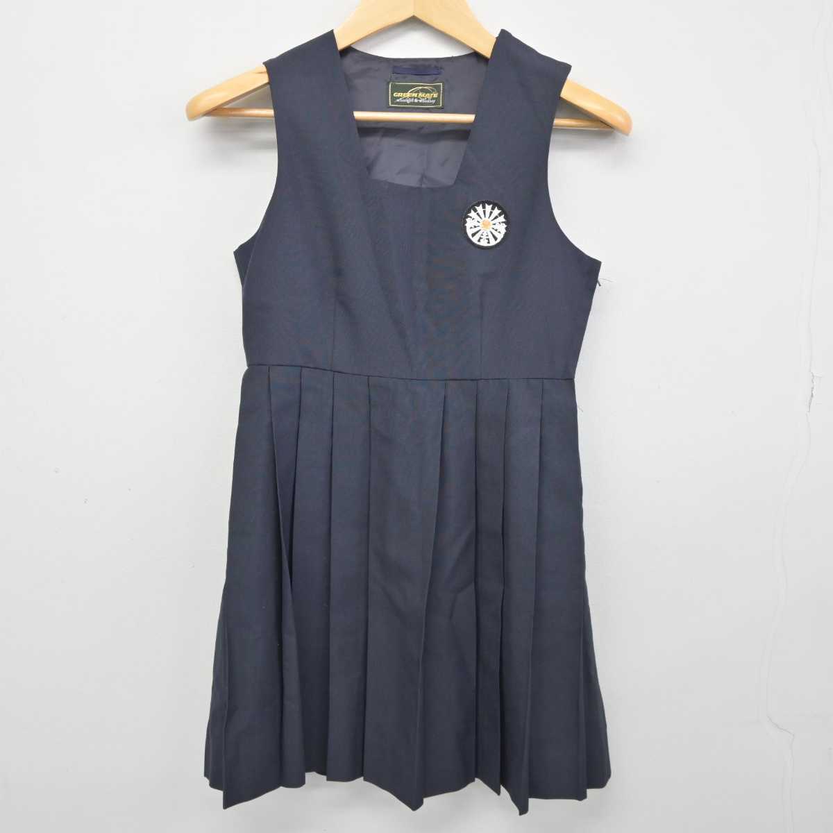 【中古】千葉県 日出学園小学校 女子制服 2点 (シャツ・ジャンパースカート) sf045227