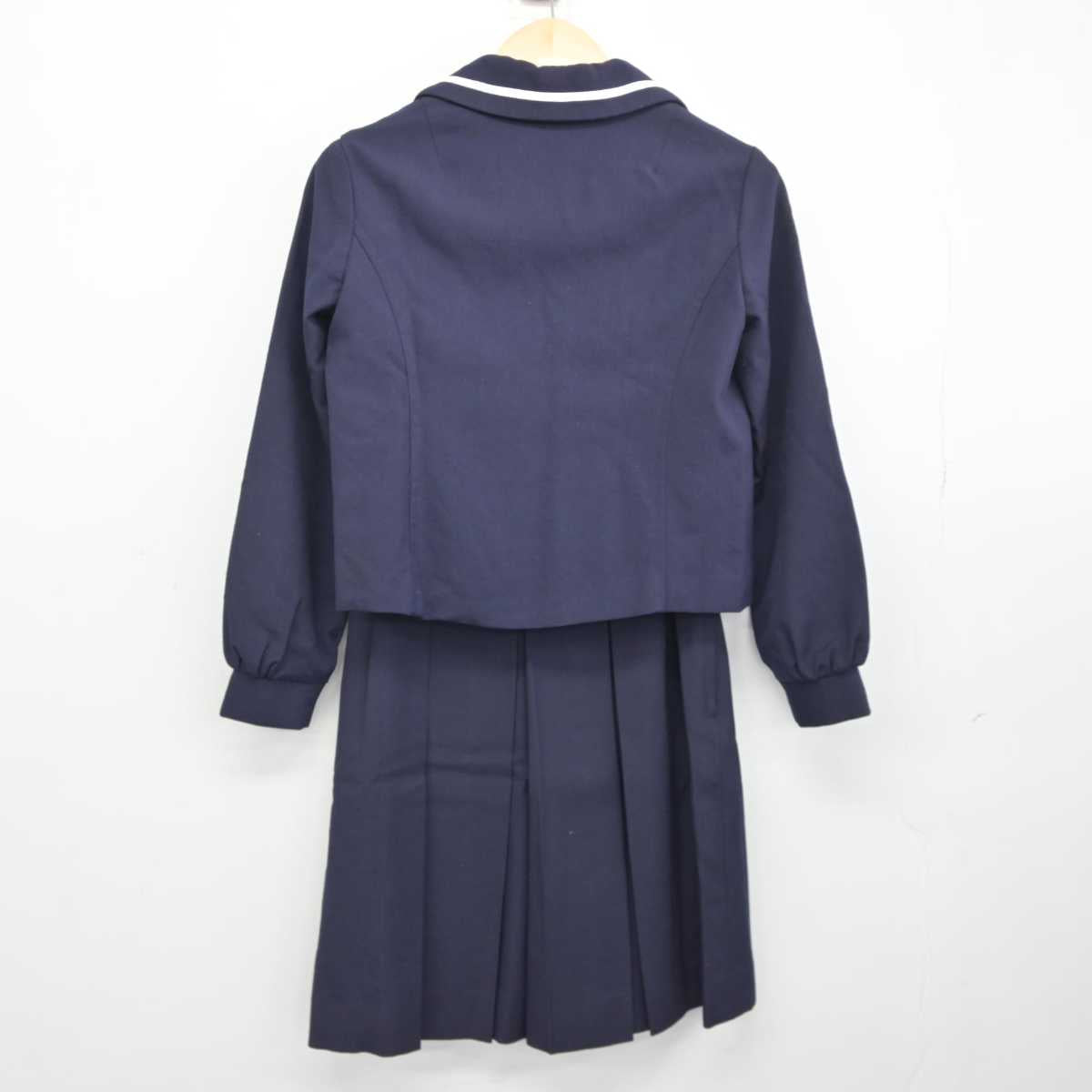 【中古】岡山県 岡山朝日高等学校 女子制服 3点 (セーラー服・スカート) sf045265