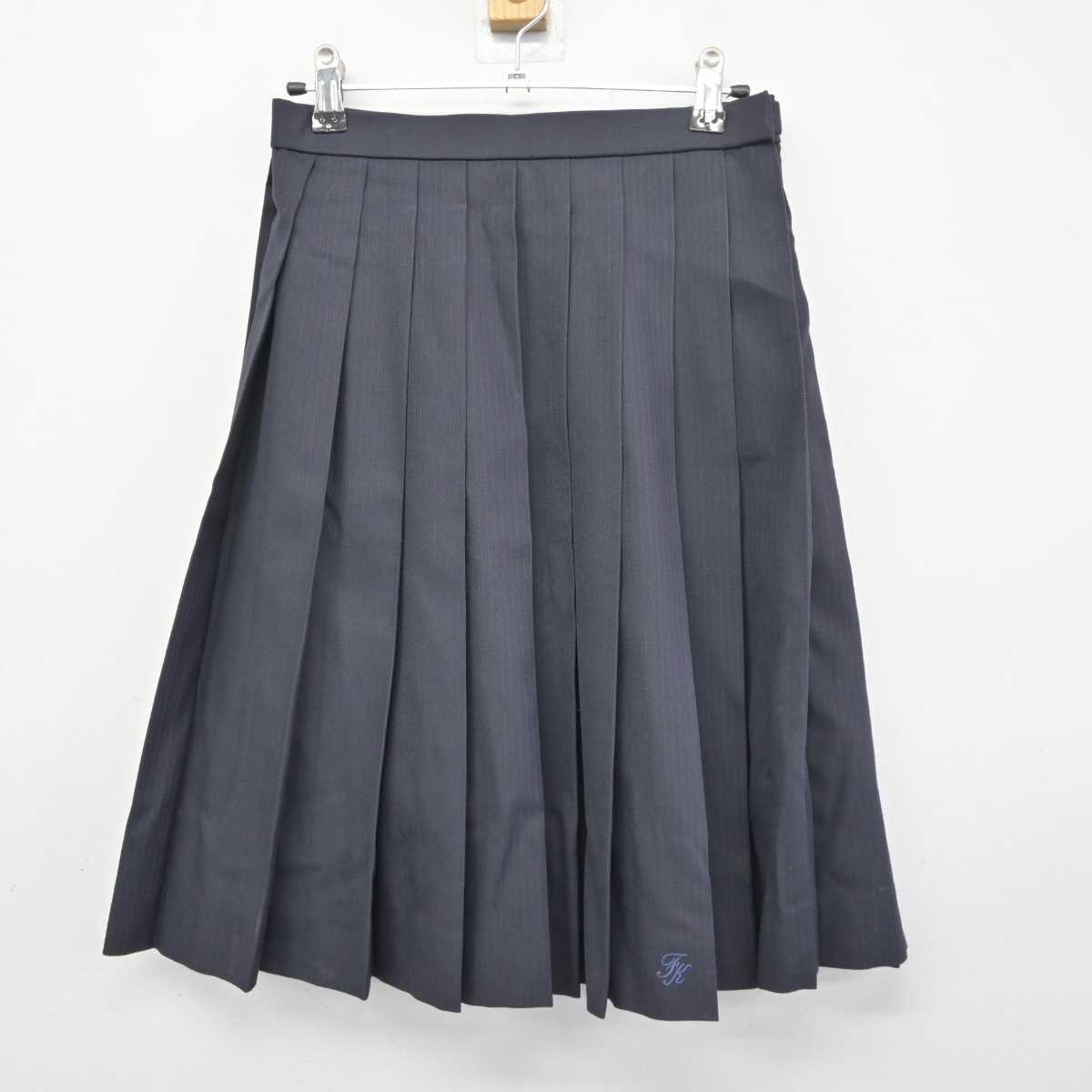 【中古】千葉県 船橋啓明高等学校 女子制服 3点 (ニットベスト・スカート) sf045330