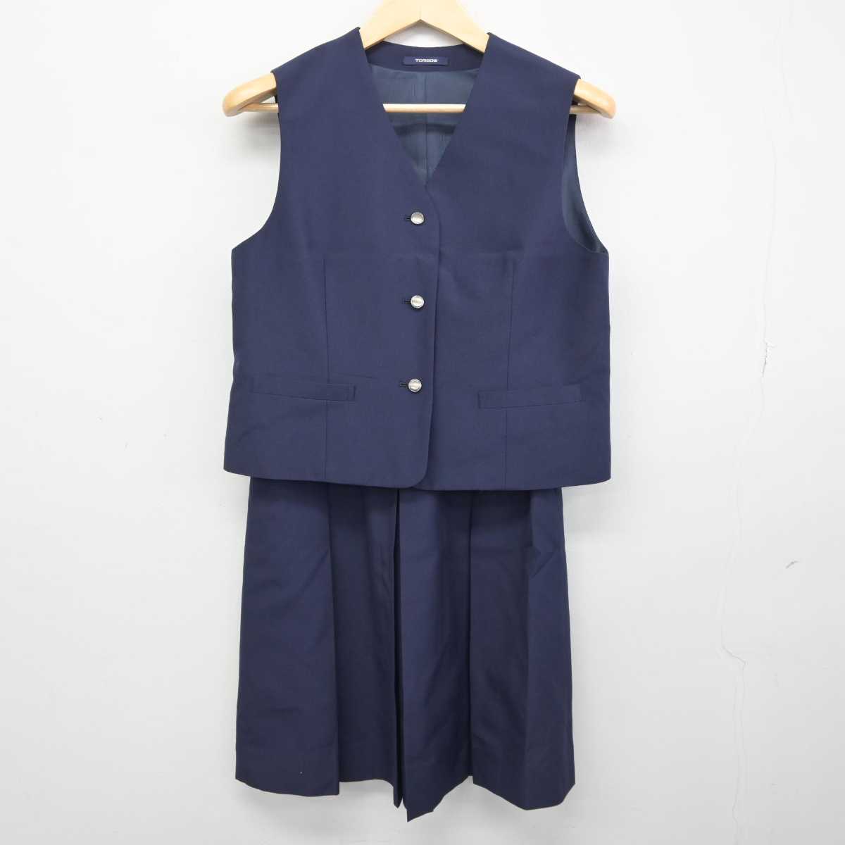 【中古】神奈川県 湘南台中学校 女子制服 2点 (ベスト・スカート) sf045333