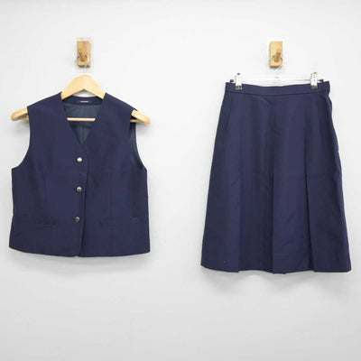 【中古】神奈川県 湘南台中学校 女子制服 2点 (ベスト・スカート) sf045333