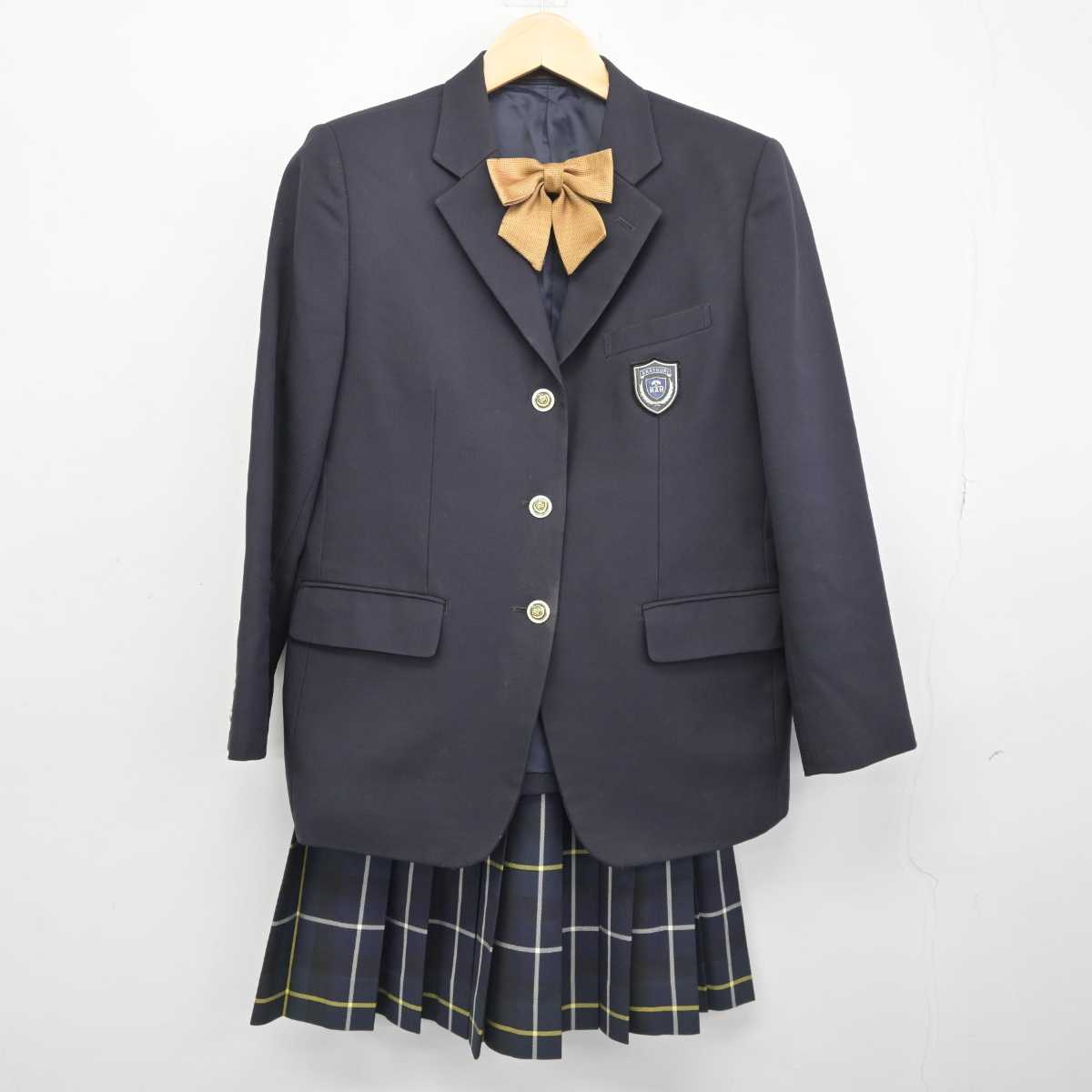 【中古】群馬県 新田暁高等学校 女子制服 3点 (ブレザー・スカート) sf045336