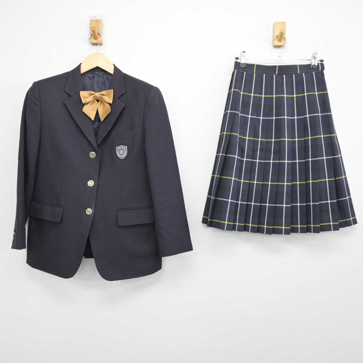 【中古】群馬県 新田暁高等学校 女子制服 3点 (ブレザー・スカート) sf045336