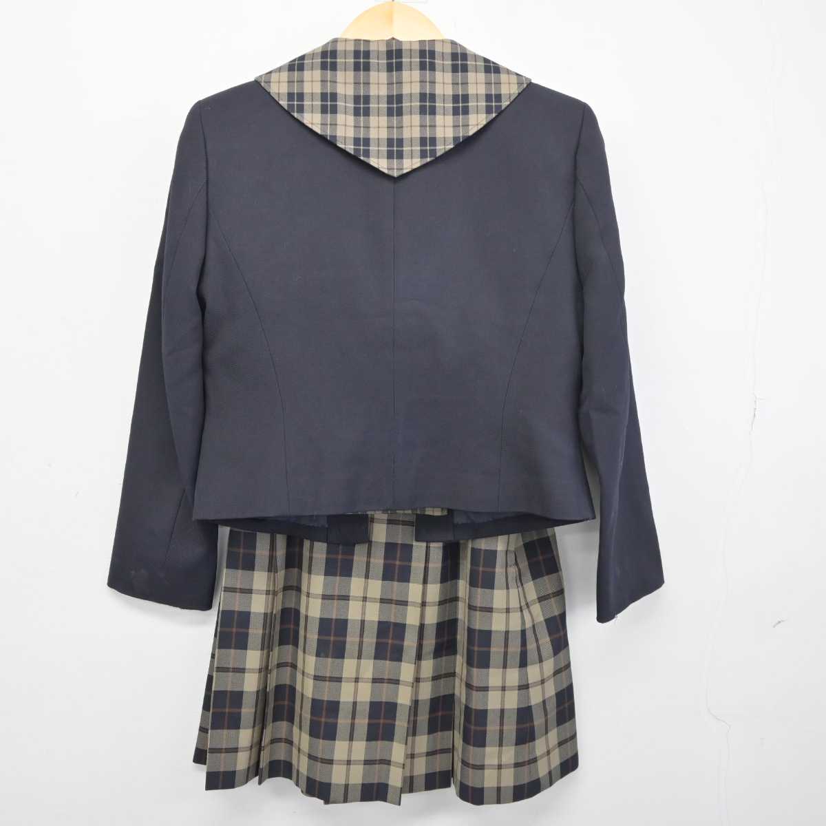 【中古】岡山県 明誠学院高等学校 女子制服 3点 (ブレザー・シャツ・スカート) sf045345