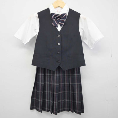 【中古】東京都 大等々力中学校 女子制服 4点 (ベスト・シャツ・スカート) sf045348