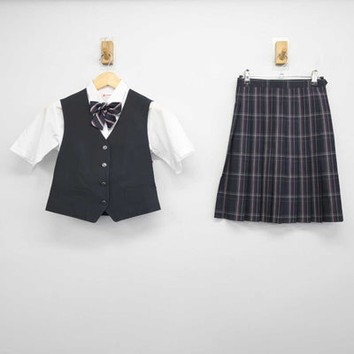 【中古】東京都 大等々力中学校 女子制服 4点 (ベスト・シャツ・スカート) sf045348