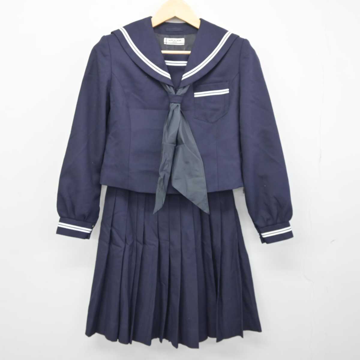 【中古】北海道 小樽市立菁園中学校 女子制服 3点 (セーラー服・スカート) sf045352