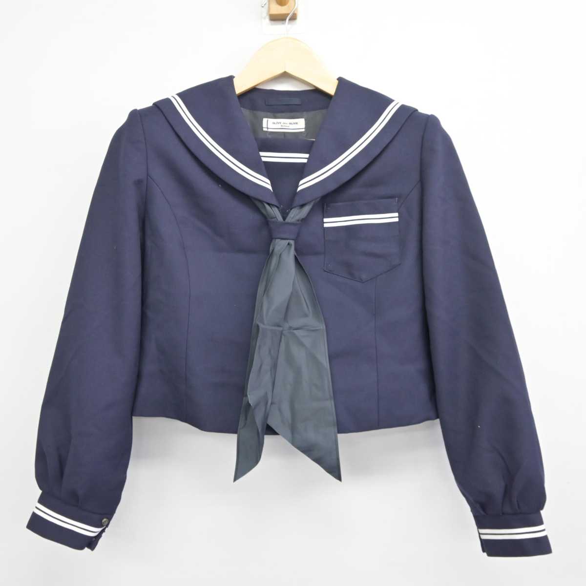 【中古】北海道 小樽市立菁園中学校 女子制服 3点 (セーラー服・スカート) sf045352