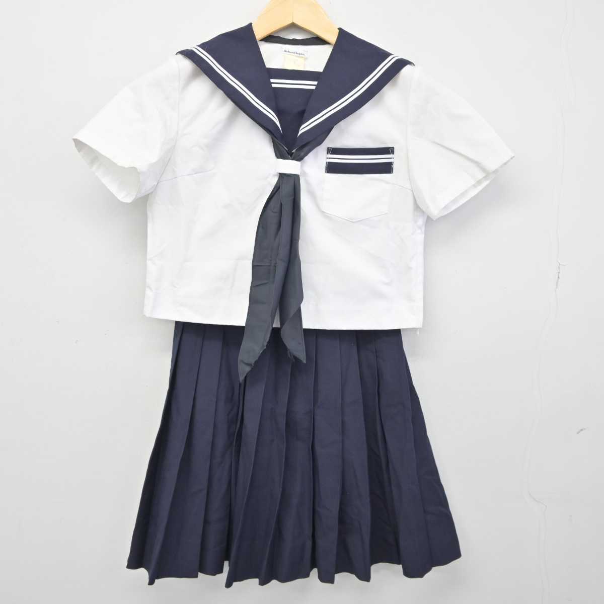 【中古】北海道 小樽市立菁園中学校 女子制服 3点 (セーラー服・スカート) sf045353