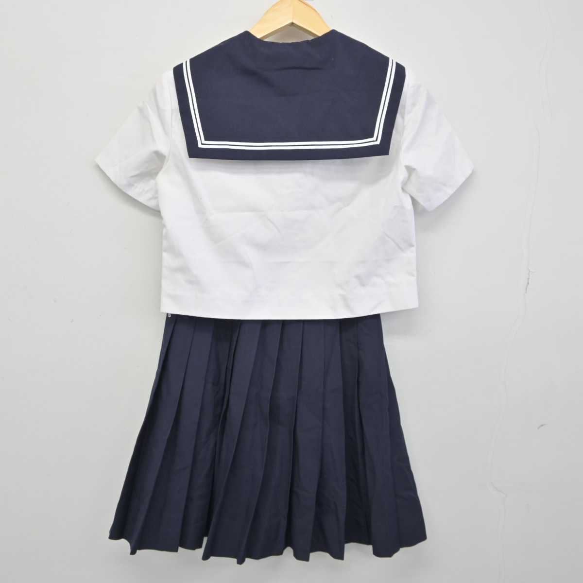 【中古】北海道 小樽市立菁園中学校 女子制服 3点 (セーラー服・スカート) sf045353