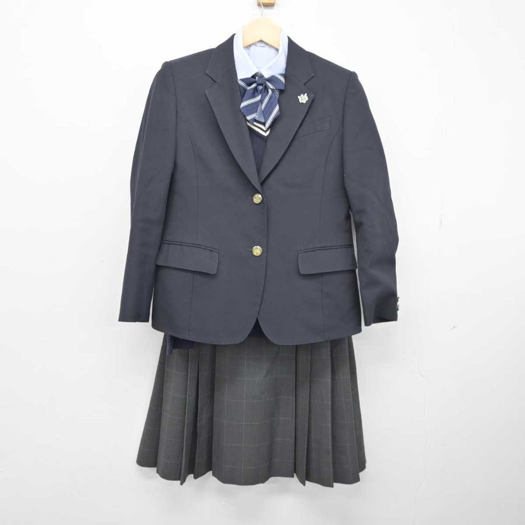 香芝高校制服 中古】奈良県 香芝高等学校 女子制服 5点 (ブレザー・ニット・シャツ