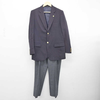 【中古】奈良県 奈良育英中学校高等学校 男子制服 2点 (ブレザー・ズボン) sf045400