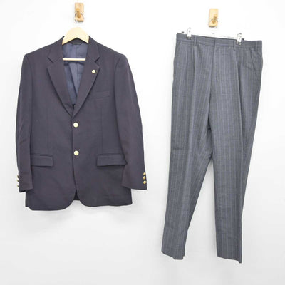 【中古】奈良県 奈良育英中学校高等学校 男子制服 2点 (ブレザー・ズボン) sf045400