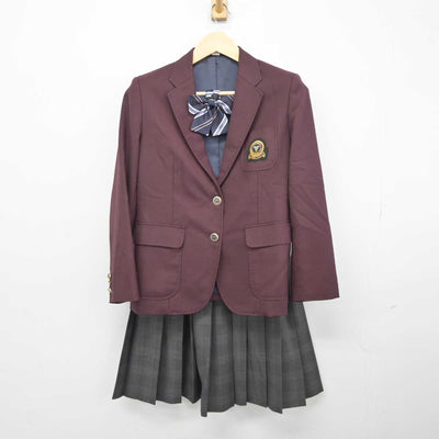 【中古】富山県 高岡商業高等学校 女子制服 3点 (ブレザー・スカート) sf045426