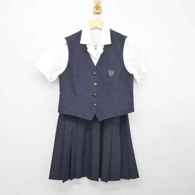 【中古】東京都  文京学院大学女子高等学校 女子制服 3点 (ベスト・シャツ・スカート) sf045437