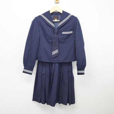 【中古】青森県 五所川原第三中学校 女子制服 3点 (セーラー服・スカート) sf045446