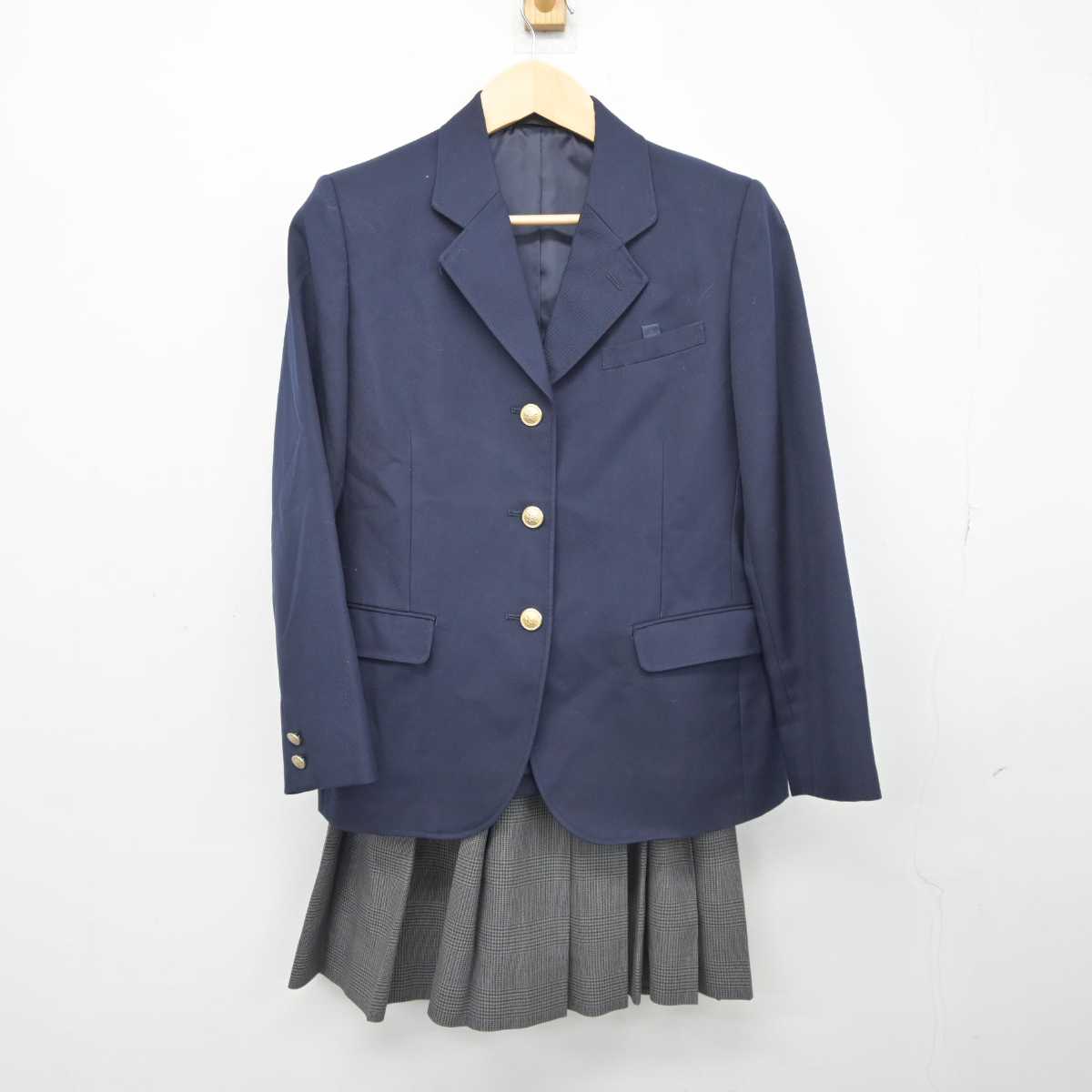 【中古】岡山県 竜操中学校 女子制服 2点 (ブレザー・スカート) sf045451