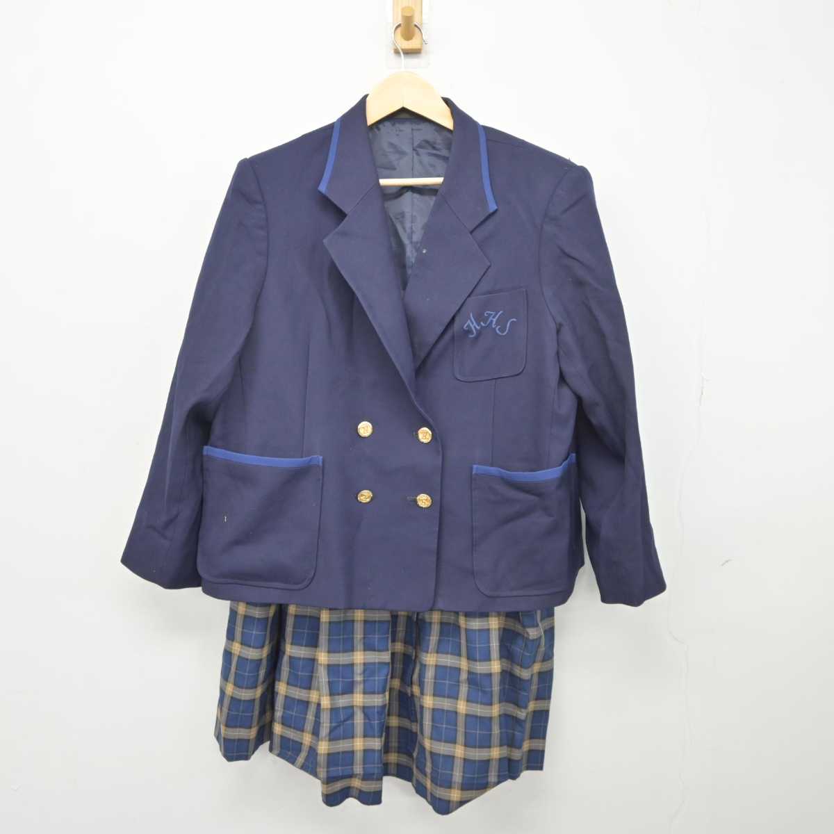 【中古】神奈川県 白山高等学校 女子制服 3点 (ブレザー・スカート) sf045466