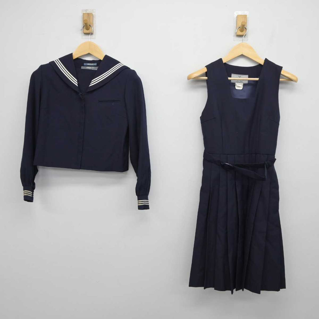 中古】茨城県 笠間市立稲田中学校 女子制服 2点 (セーラー服・ジャンパースカート) sf045470 | 中古制服通販パレイド