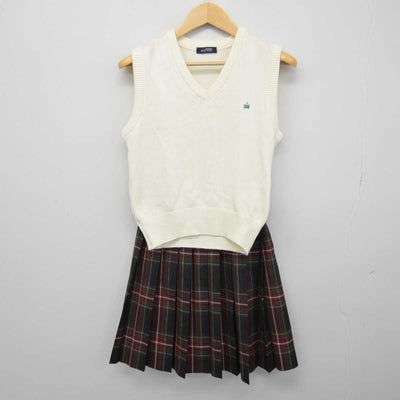 【中古】東京都 昭和第一高等学校 女子制服 2点 (ニットベスト・スカート) sf045473