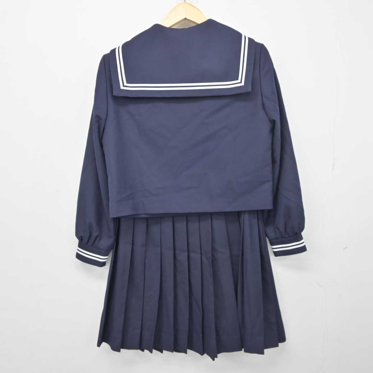 【中古】青森県 裾野中学校 女子制服 3点 (セーラー服・スカート) sf045481