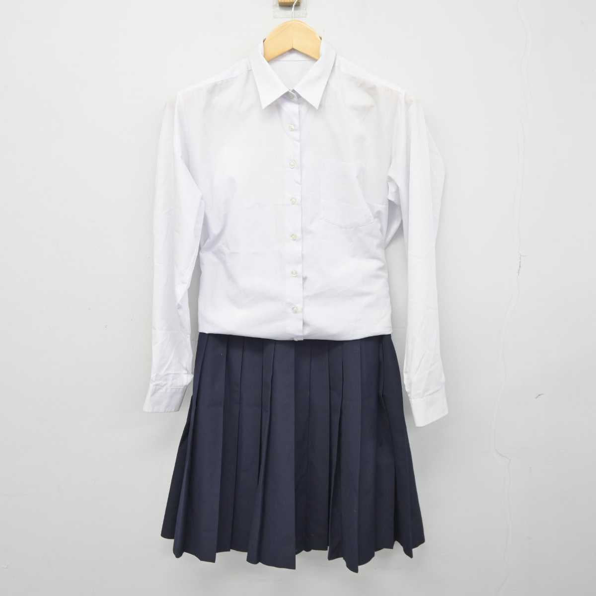 【中古】千葉県 国府台高等学校 女子制服 2点 (シャツ・スカート) sf045487