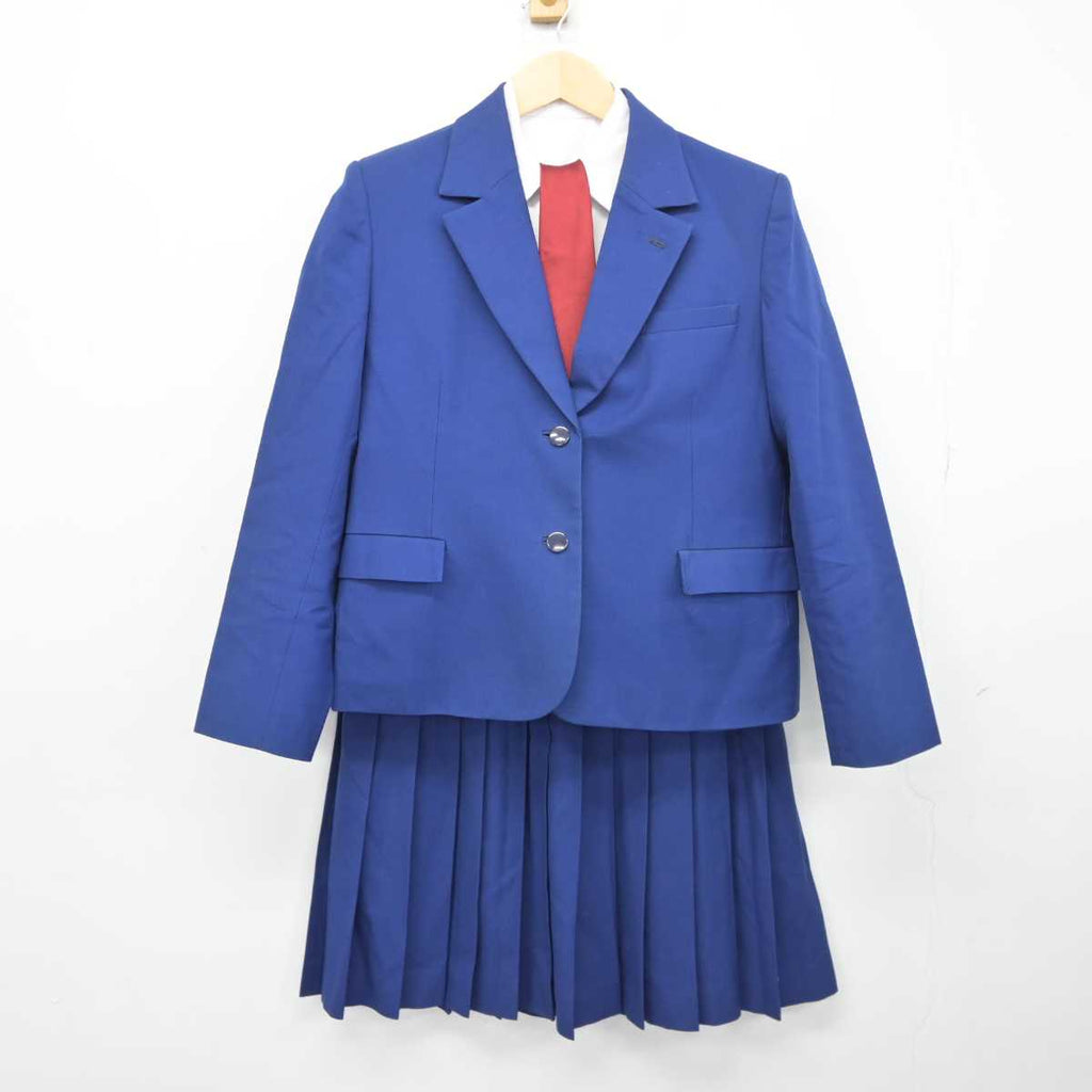 中古】千葉県 船橋芝山高等学校 女子制服 4点 (ブレザー・シャツ