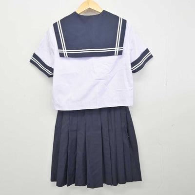 【中古】山梨県 南アルプス市立若草中学校 女子制服 3点 (セーラー服・スカート) sf045511