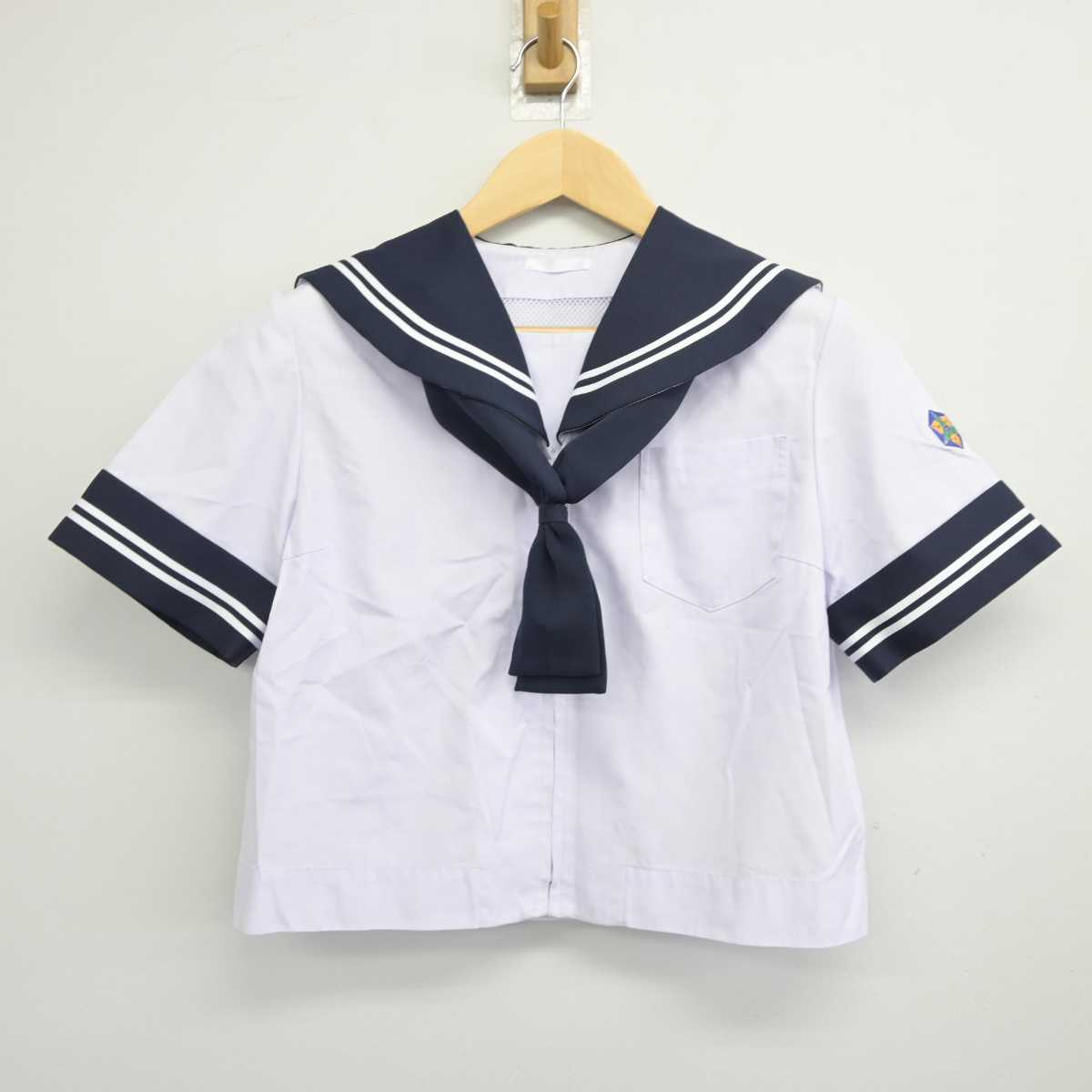 【中古】山梨県 南アルプス市立若草中学校 女子制服 3点 (セーラー服・スカート) sf045511