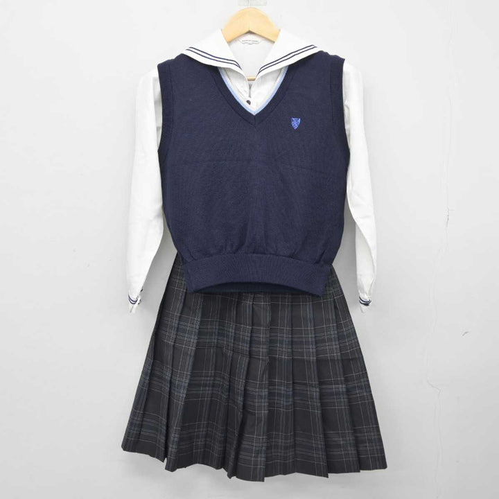 【中古】愛媛県 聖カタリナ学園高等学校 女子制服 3点 (シャツ・ニットベスト・スカート) sf045522 | 中古制服通販パレイド