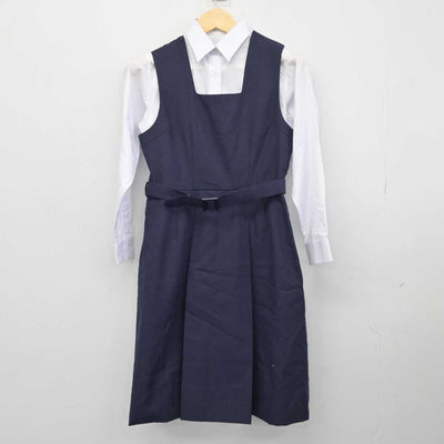 【中古】神奈川県 横浜市立鶴ケ峯中学校 女子制服 3点 (ブレザー・シャツ・ジャンパースカート) sf045524