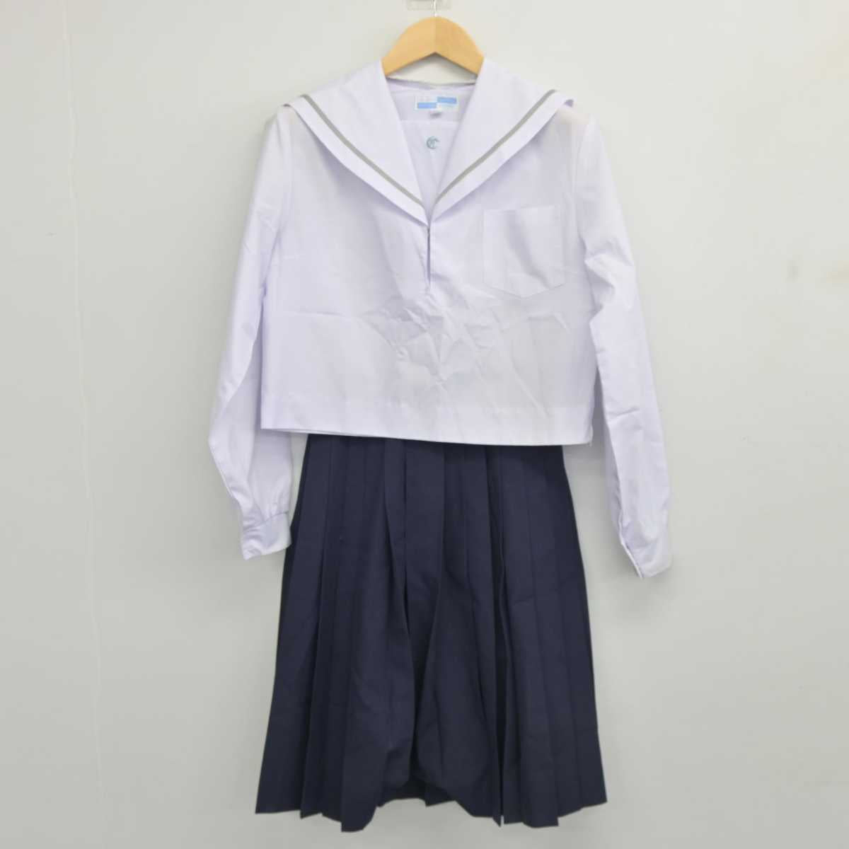 【中古】愛知県 知立高等学校 女子制服 3点 (セーラー服・スカート) sf045536