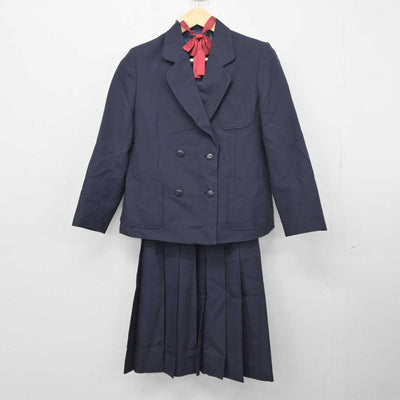 【中古】群馬県 高崎市立高南中学校 女子制服 5点 (ブレザー・ベスト・スカート・スカート) sf045556