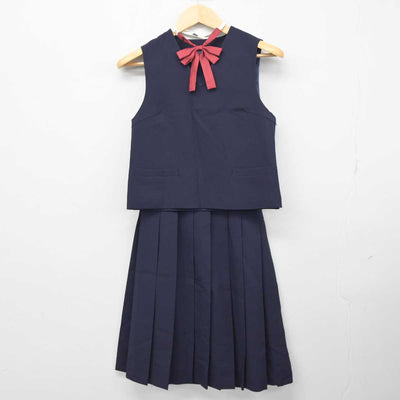 【中古】群馬県 高崎市立高南中学校 女子制服 4点 (ブレザー・ベスト・スカート) sf045557