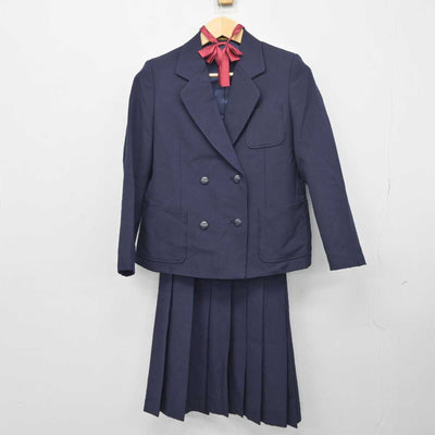 【中古】群馬県 高崎市立高南中学校 女子制服 4点 (ブレザー・ベスト・スカート) sf045558