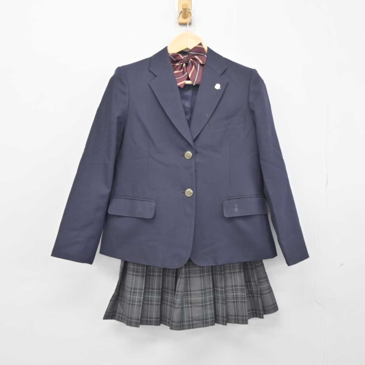 【中古】東京都 武蔵村山市立第五中学校 女子制服 5点 (ブレザー・スカート・スカート) sf045566