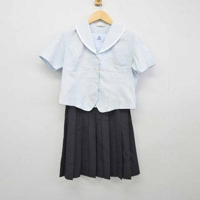 【中古】宮崎県 日向学院高等学校 女子制服 2点 (シャツ・スカート) sf045572