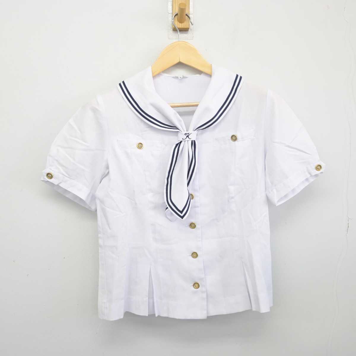 【中古】秋田県 大館桂高等学校/旧制服 女子制服 2点 (シャツ・スカート) sf045620