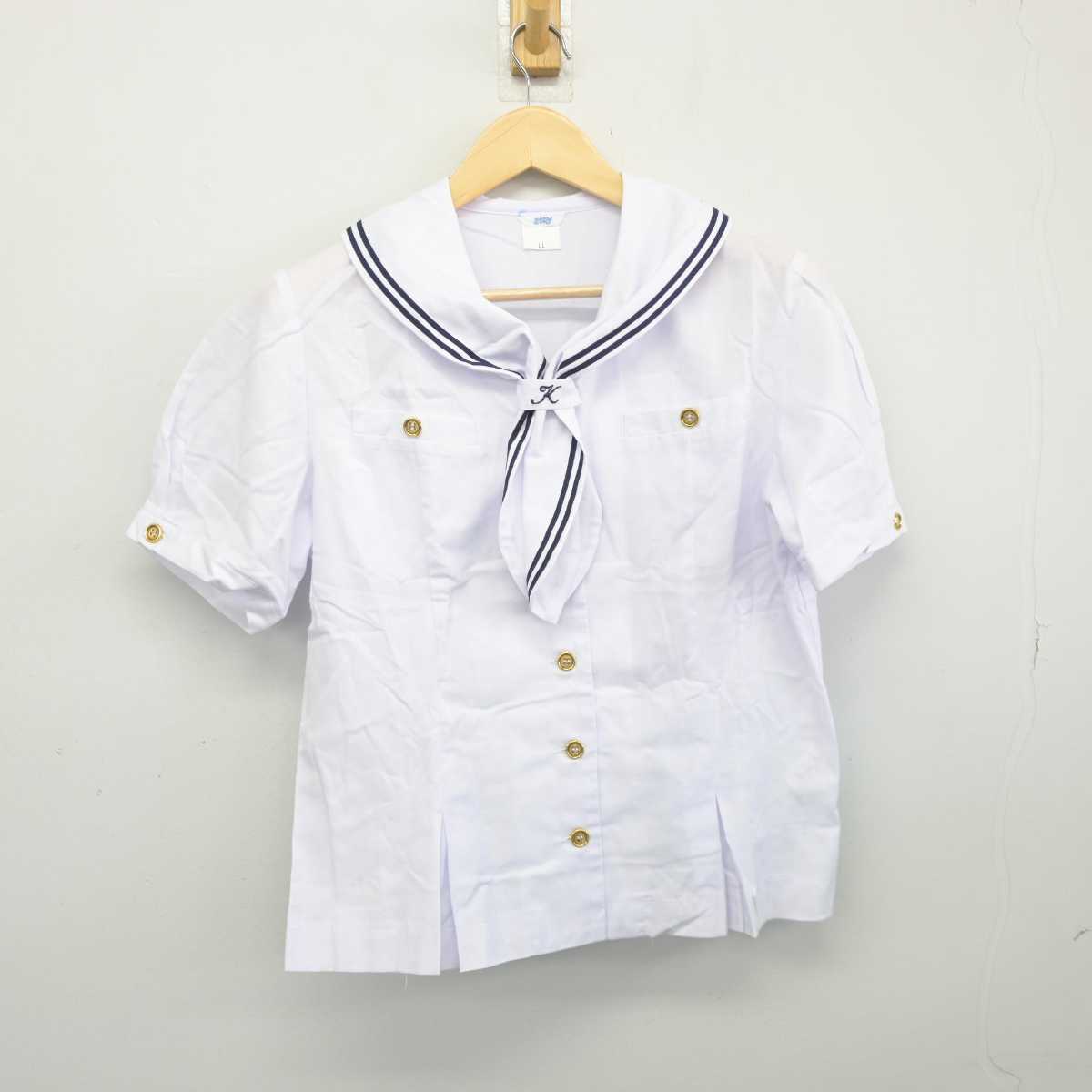 【中古】秋田県 大館桂高等学校/旧制服 女子制服 2点 (シャツ・スカート) sf045621