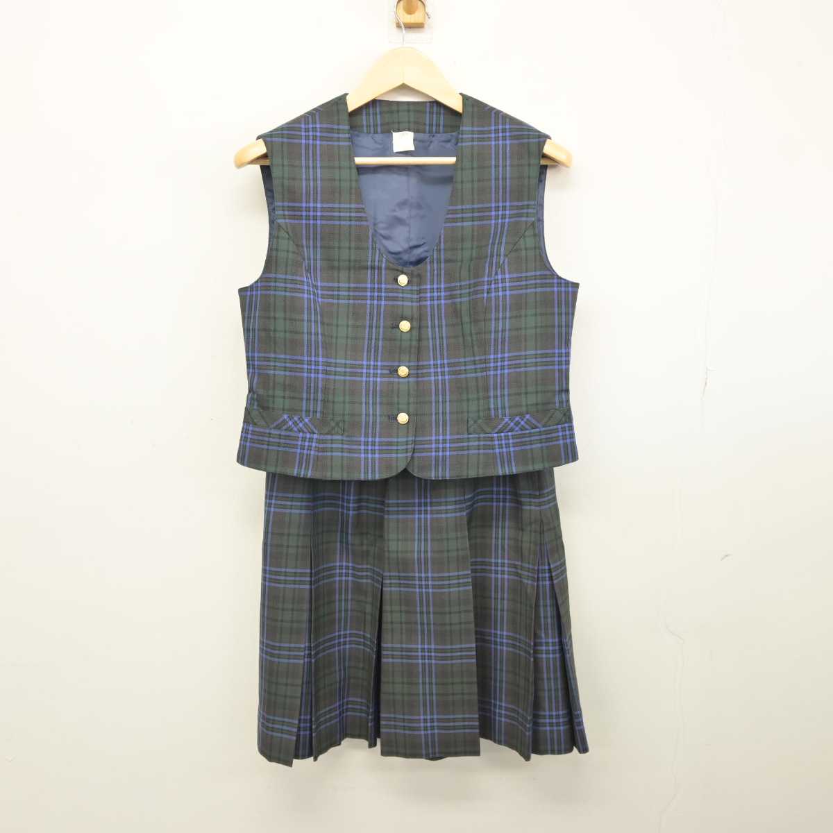 【中古】秋田県 大館桂高等学校/旧制服 女子制服 3点 (ブレザー・ベスト・スカート) sf045623