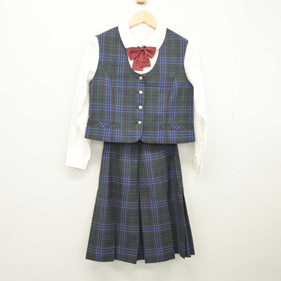 【中古】秋田県 大館桂高等学校/旧制服 女子制服 5点 (ブレザー・シャツ・ベスト・スカート) sf045624