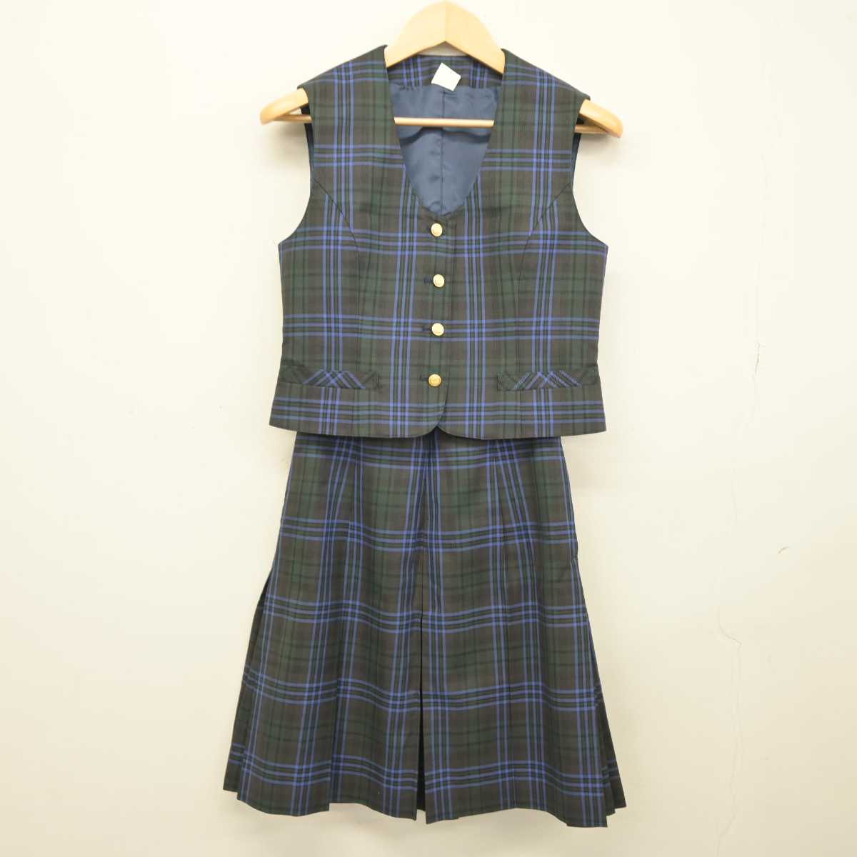 【中古】秋田県 大館桂高等学校/旧制服 女子制服 4点 (ブレザー・ベスト・スカート) sf045627