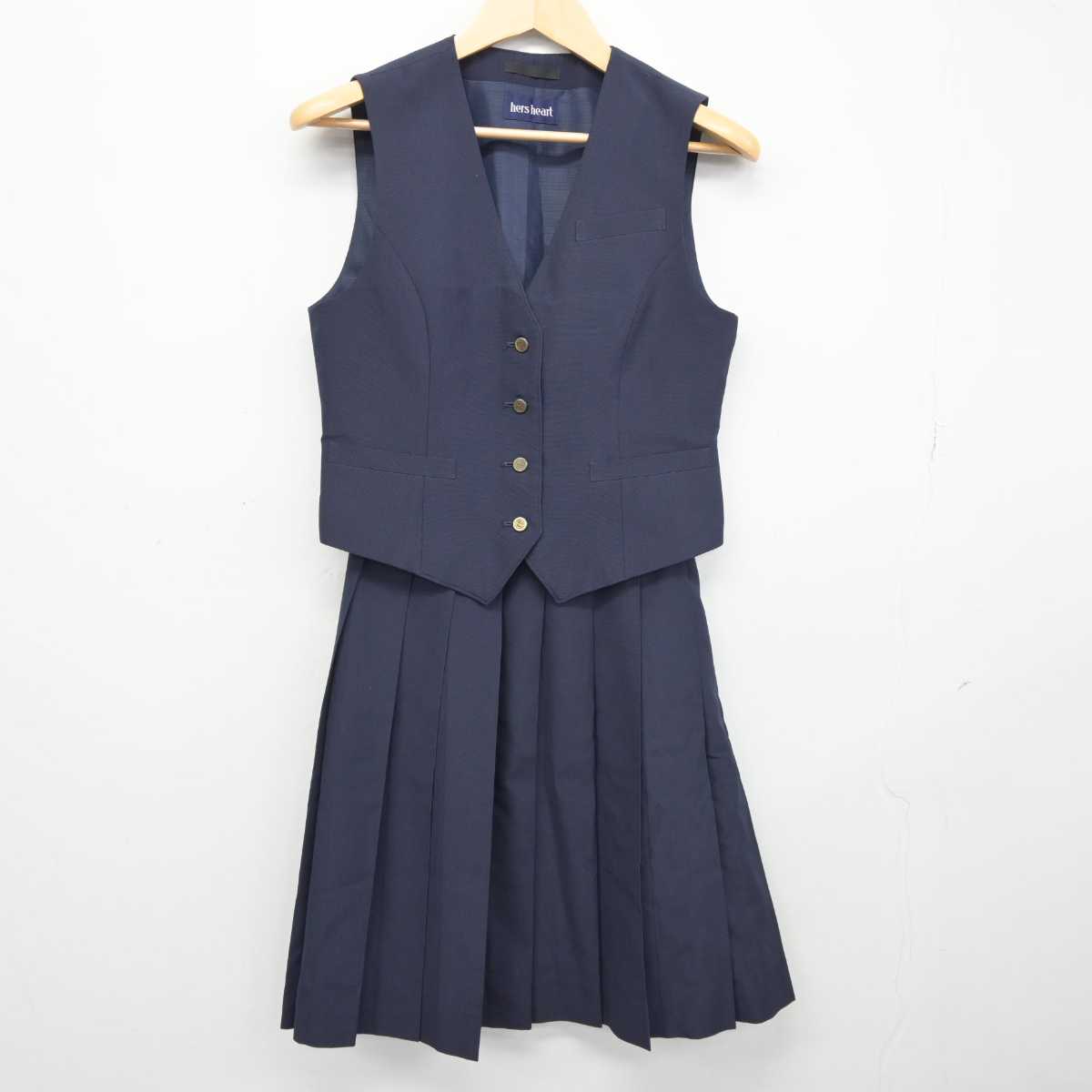 【中古】香川県 琴平高等学校 女子制服 2点 (ベスト・スカート) sf045628